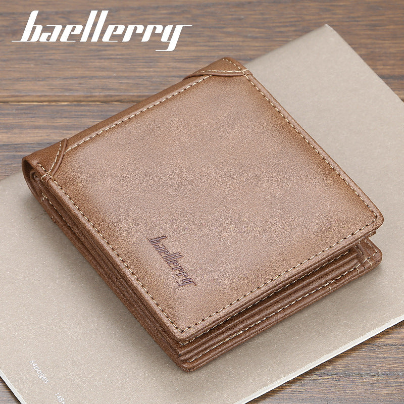 Men's Short Korean Version Multiple Slots Driving License Green Horizontal Vertical Men's Wallet