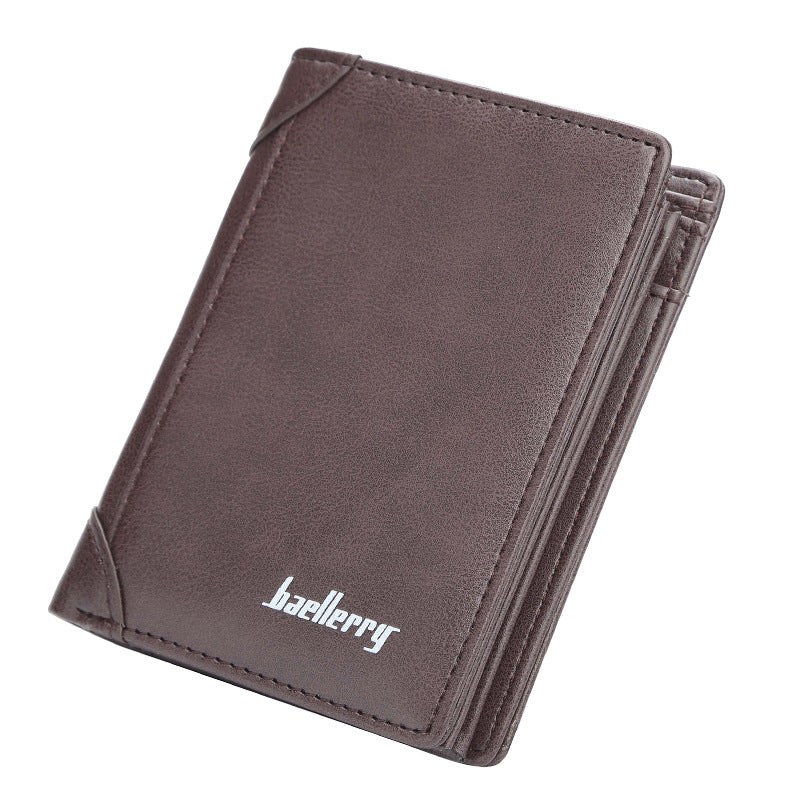 Men's Short Korean Version Multiple Slots Driving License Green Horizontal Vertical Men's Wallet