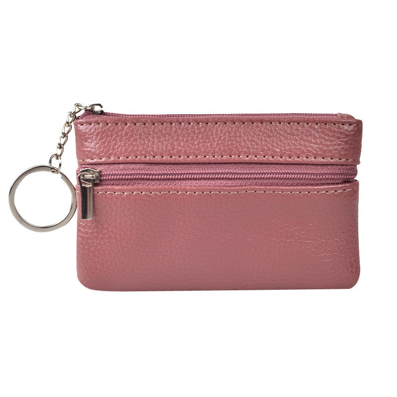 Women's Short Fashion Zipper Simple Solid Color Coin Purses
