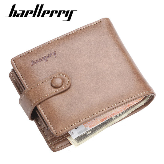 Men's Short Korean Style Multiple Slots Horizontal Fashion Soft Men's Wallets