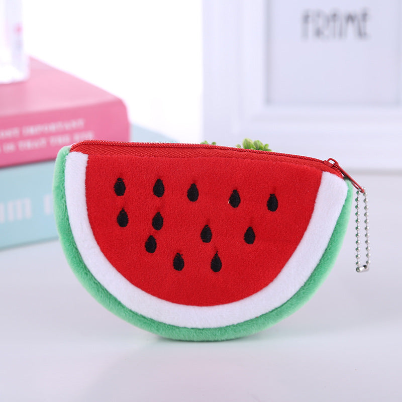 Style Cute Storage Fruit Cartoon Plush Coin Purses