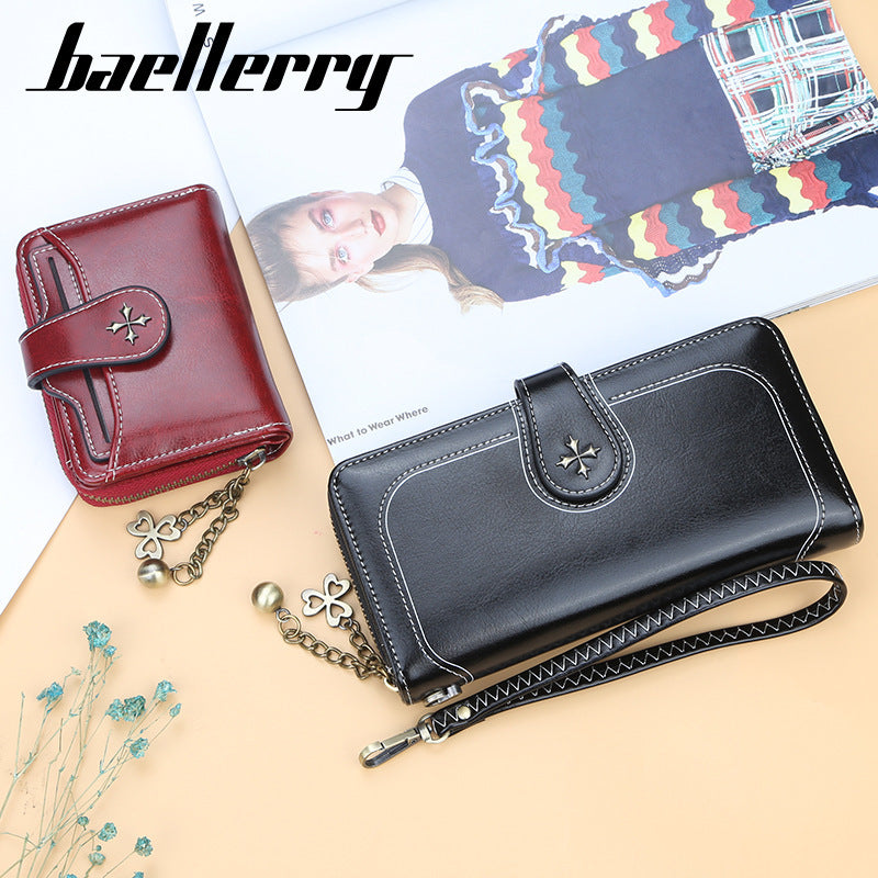 Women's Korean Mid-length Clutch Fashion Zipper Versatile Bags