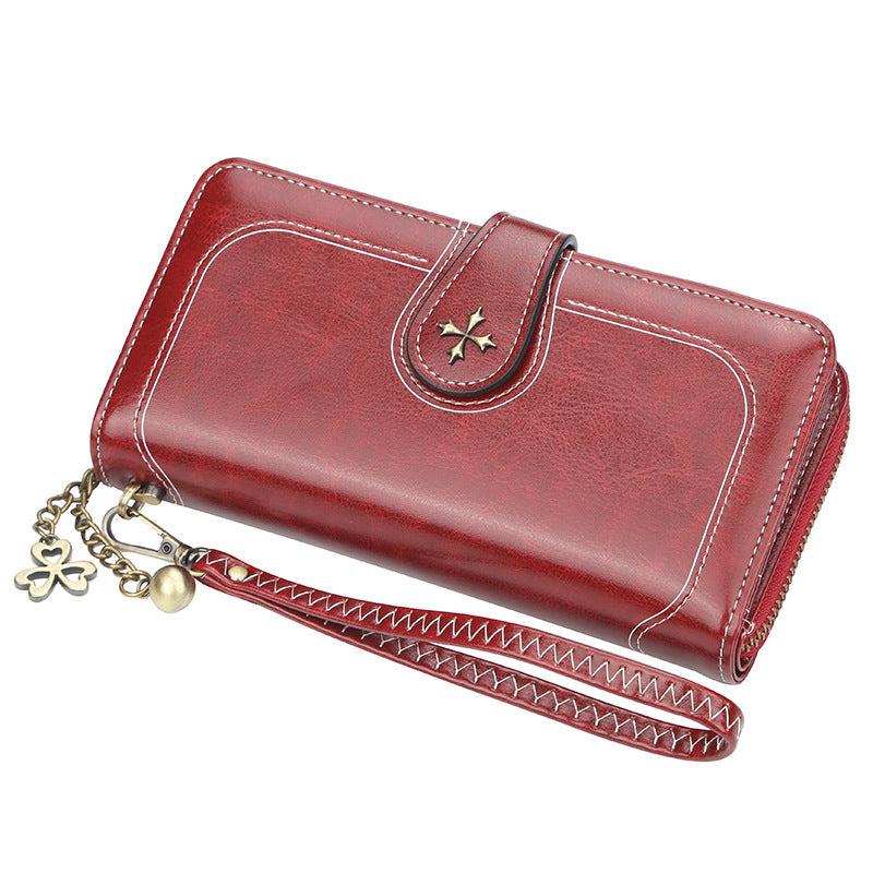 Women's Korean Mid-length Clutch Fashion Zipper Versatile Bags