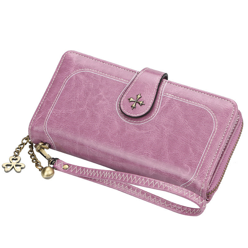 Women's Korean Mid-length Clutch Fashion Zipper Versatile Bags