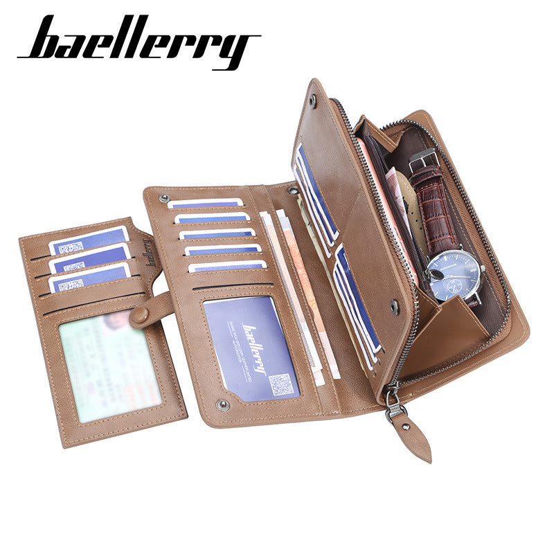 Men's Clutch Multiple Slots Large Capacity Leather Men's Wallet
