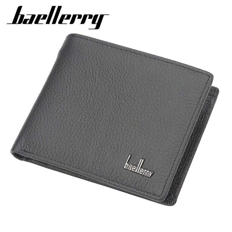 Men's Genuine Leather Short High Sense Multiple Slots Men's Wallet