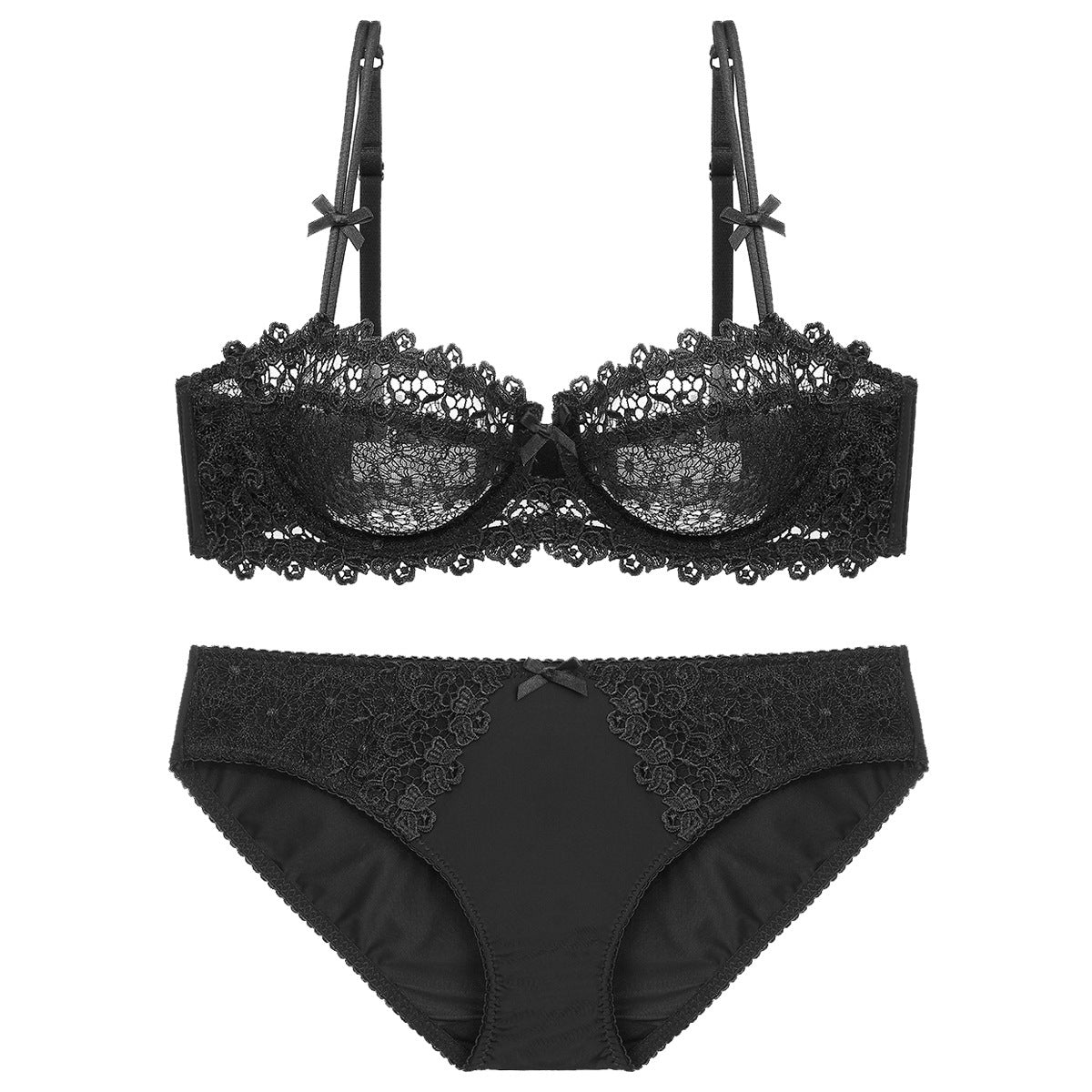 Women's Sexy Lace Comfortable Thin Transparent Underwear Lingerie Sets