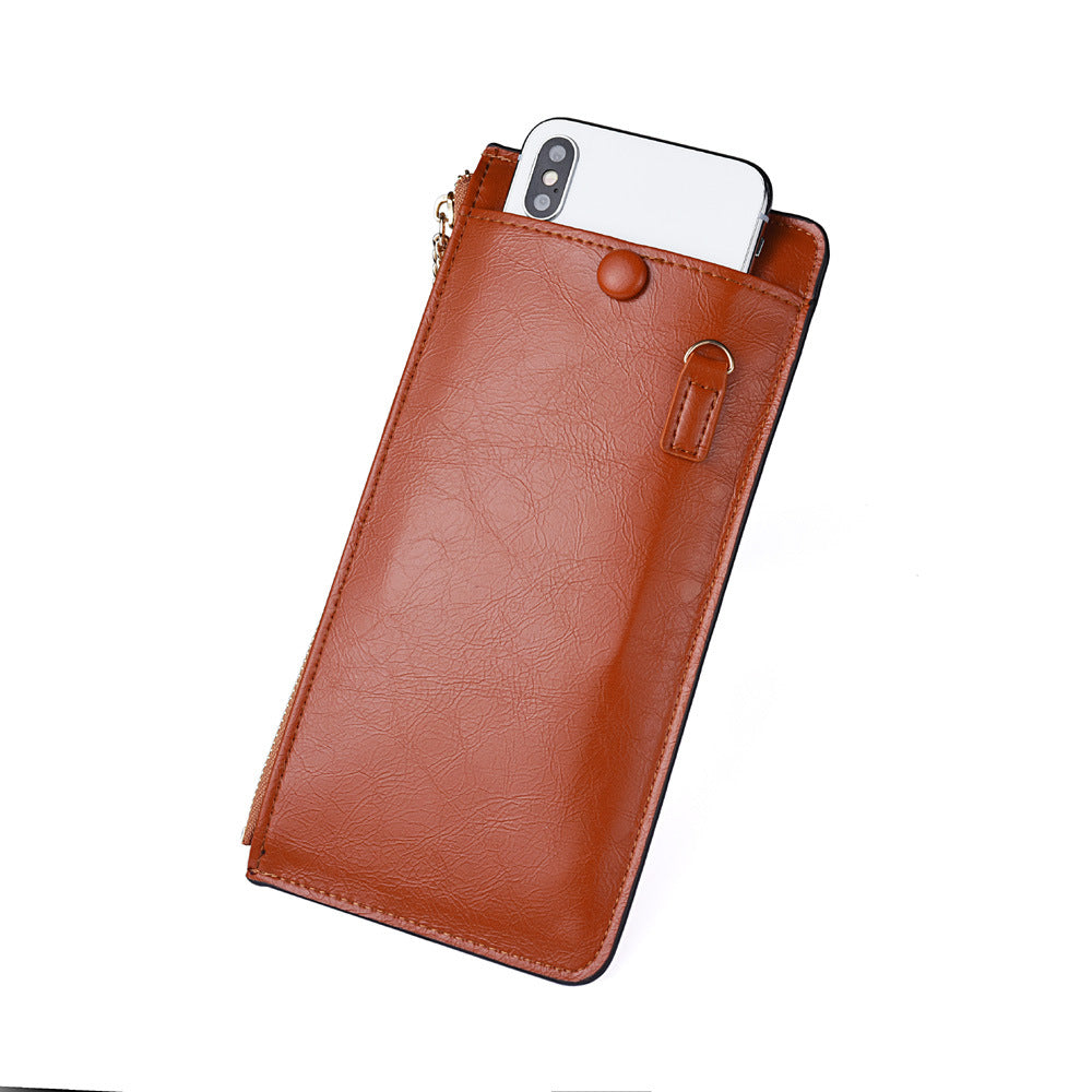 Women's Long Mobile Bright Leather Sweet Ladies Wallets