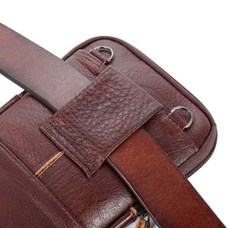Men's Leather Pocket Mobile Business For Collecting Men's Waist Packs