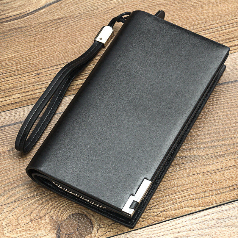 Men's Long Clutch Fashion Zipper Mobile Men's Wallets