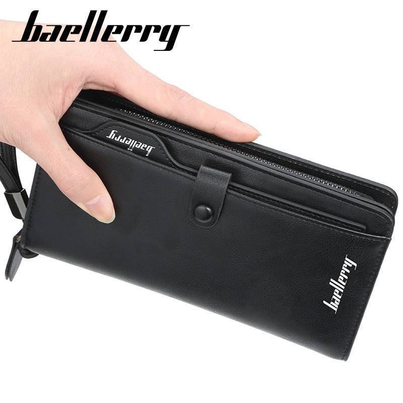 Men's Clutch Multiple Slots Large Capacity Leather Men's Wallet