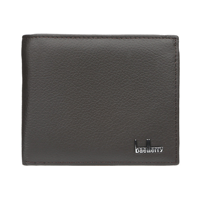 Men's Genuine Leather Short High Sense Multiple Slots Men's Wallet