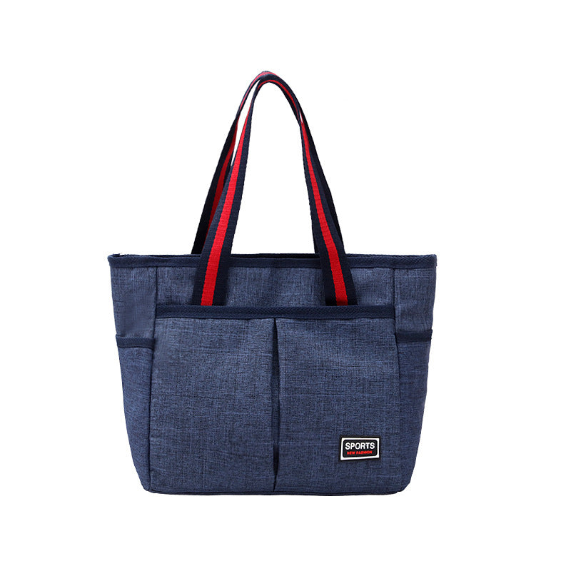 Women's Lunch Solid Color Retro Hand White Handbags