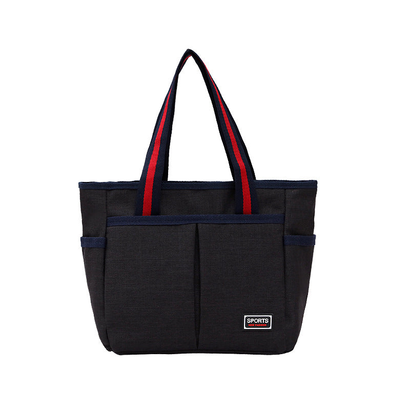 Women's Lunch Solid Color Retro Hand White Handbags