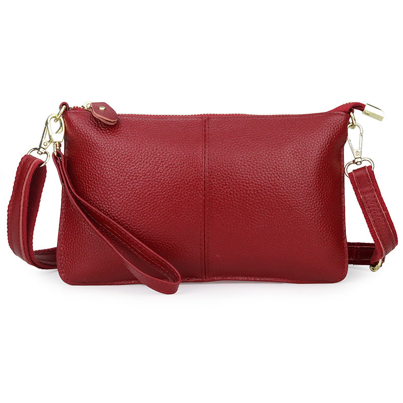 Women's Cowhide Fashion Clutch Soft Leather Shoulder Bags