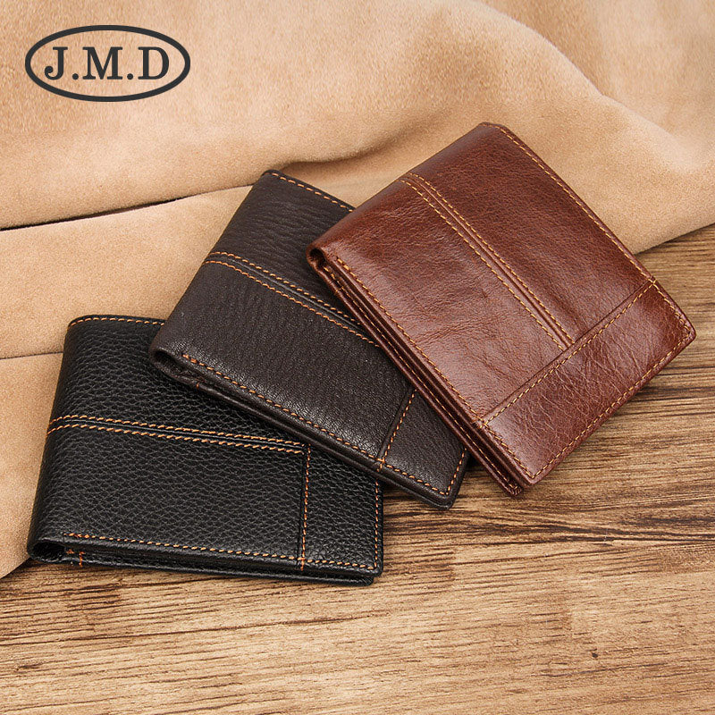 Men's Retro Leather Short Multi Slots American Men's Wallets