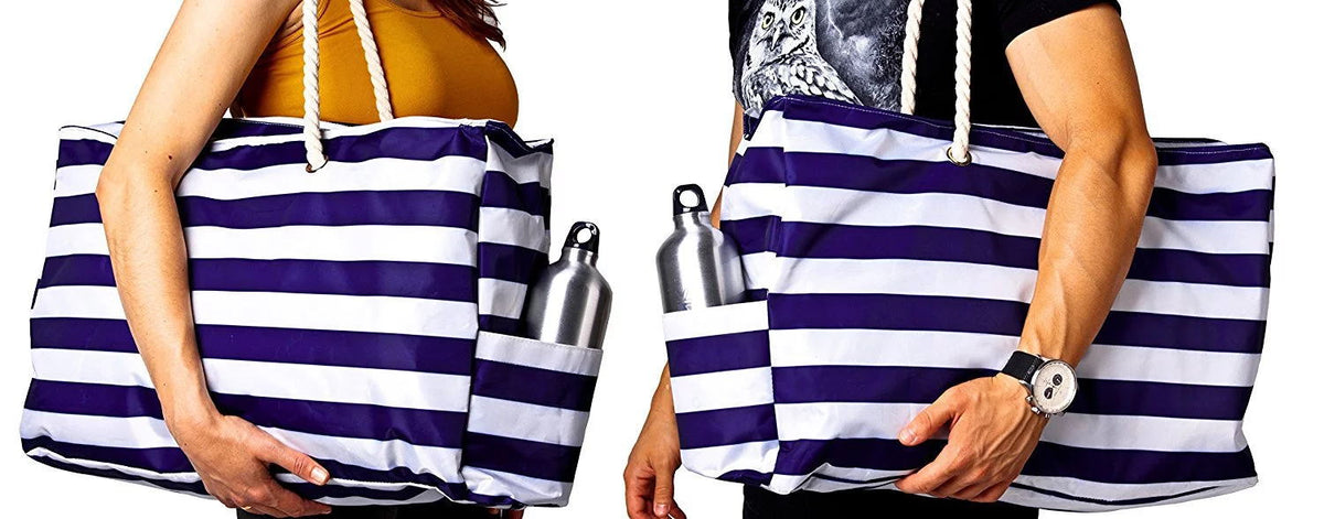 Large Capacity Waterproof Beach With Zipper Women's Shoulder Bag