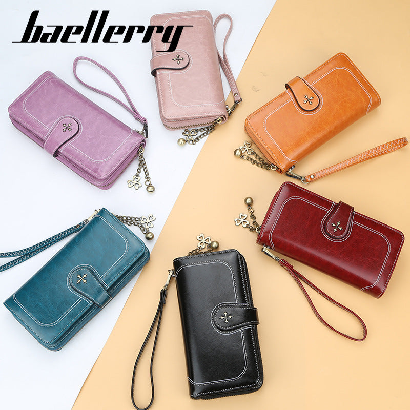 Women's Korean Mid-length Clutch Fashion Zipper Versatile Bags