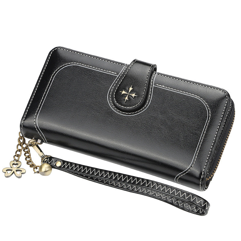 Women's Korean Mid-length Clutch Fashion Zipper Versatile Bags