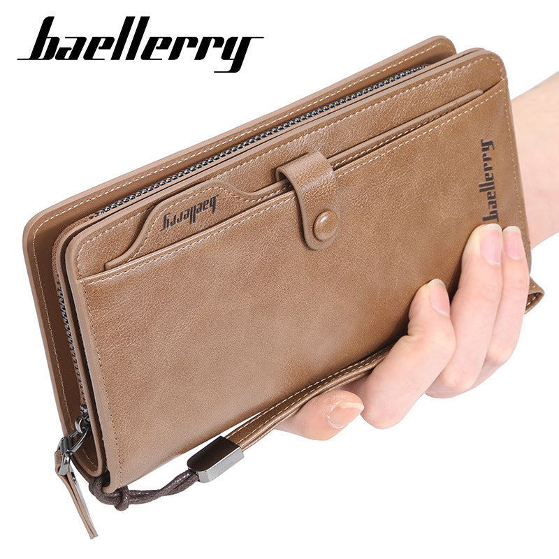 Men's Clutch Multiple Slots Large Capacity Leather Men's Wallet