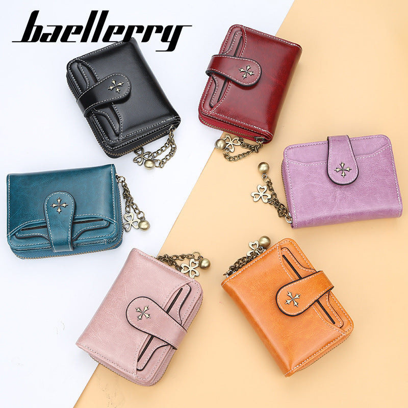 Versatile Classic Women's Short Chic Zipper Ladies Wallet