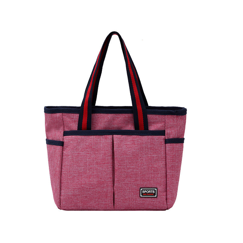 Women's Lunch Solid Color Retro Hand White Handbags