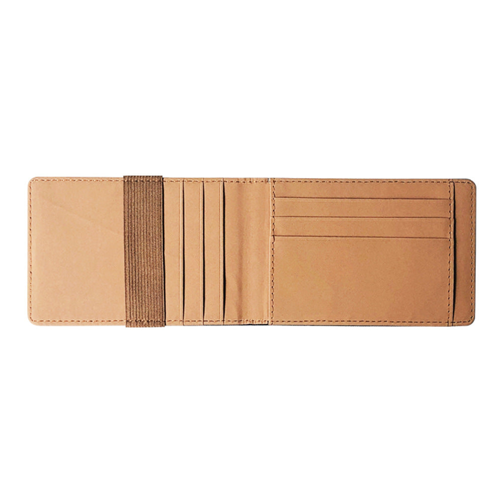 Men's Korean Style American Gold Clip Short Card Holder