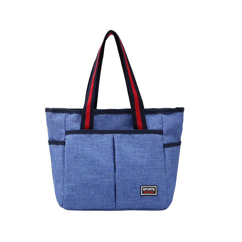 Women's Lunch Solid Color Retro Hand White Handbags