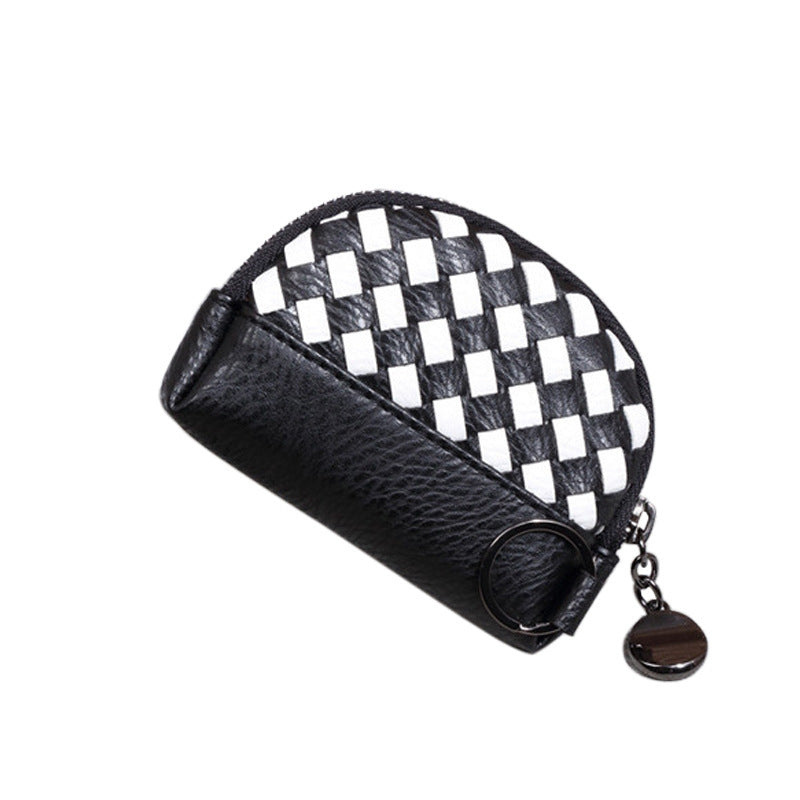 Creative Women's Hand-woven Simple Leather Zipper Ladies Wallet