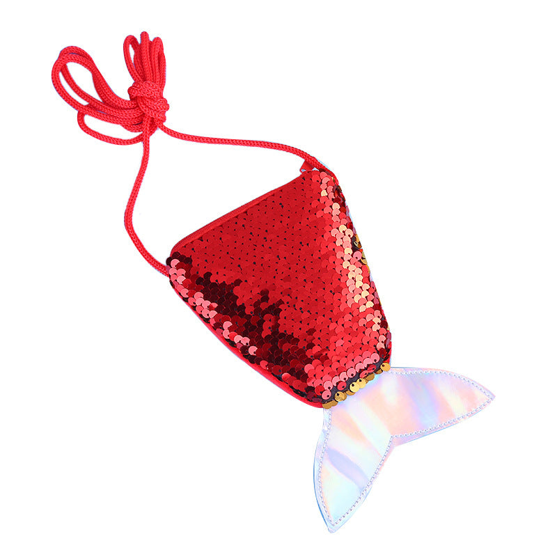 Children's Mermaid Tail Creative Sequined Storage Coin Purses