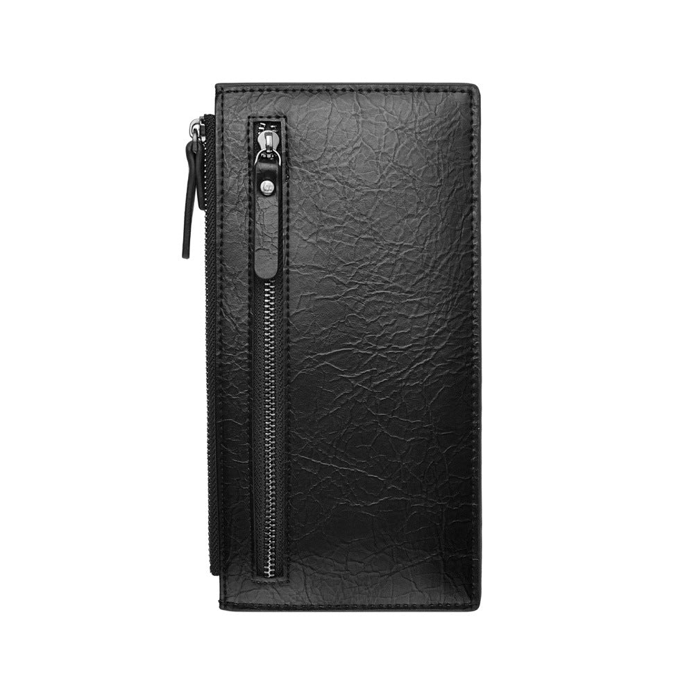 Men's Retro Long Zipper Multiple Slots Hand Strap Men's Wallet