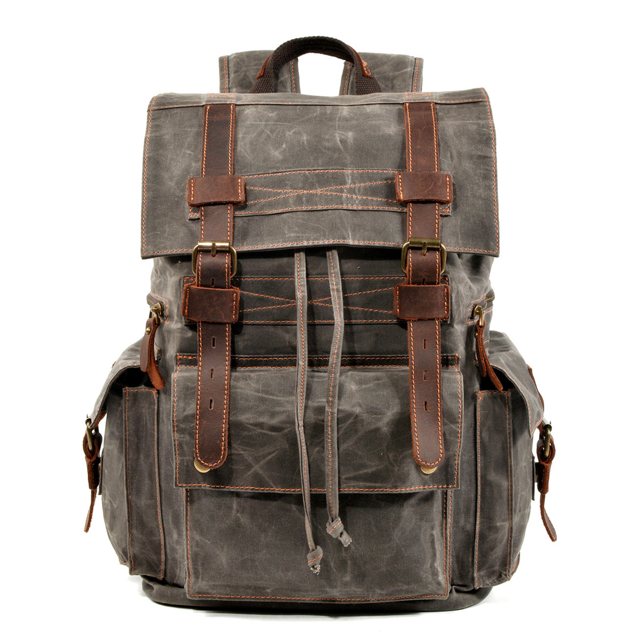 Women's & Men's Vintage And Beeswax Canvas Leisure Crazy Horse Backpacks