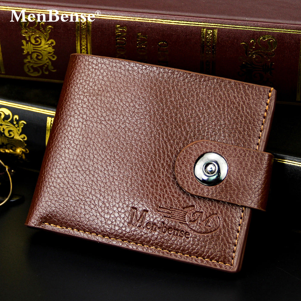 Men's Short Magnetic Snap Stall Fashion Slot Men's Wallets