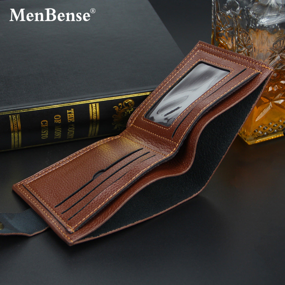 Men's Short Magnetic Snap Stall Fashion Slot Men's Wallets