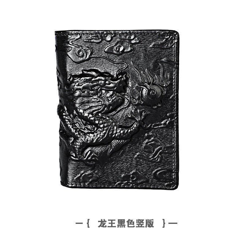 Men's Swiping Genuine Leather Crazy Horse Short Men's Wallets
