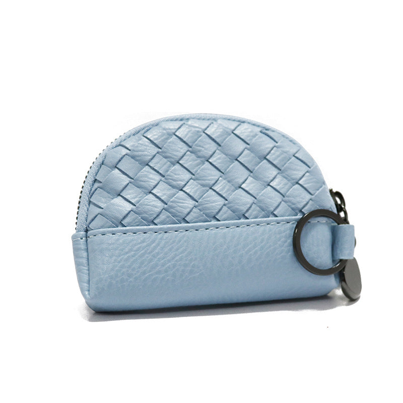 Creative Women's Hand-woven Simple Leather Zipper Ladies Wallet