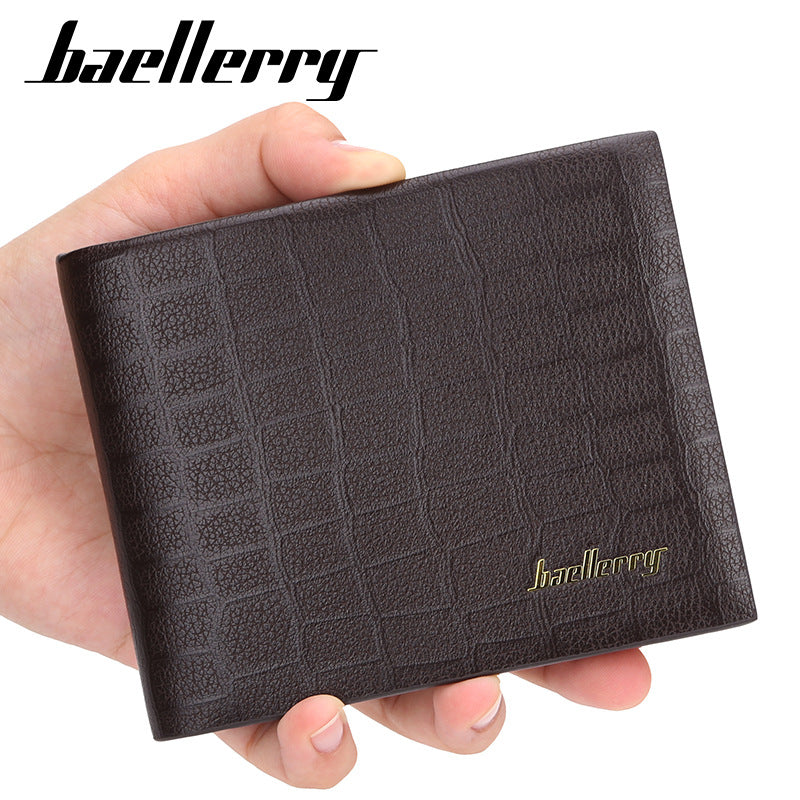 Men's Short Crocodile Vintage Fashion Horizontal Creative Card Holder