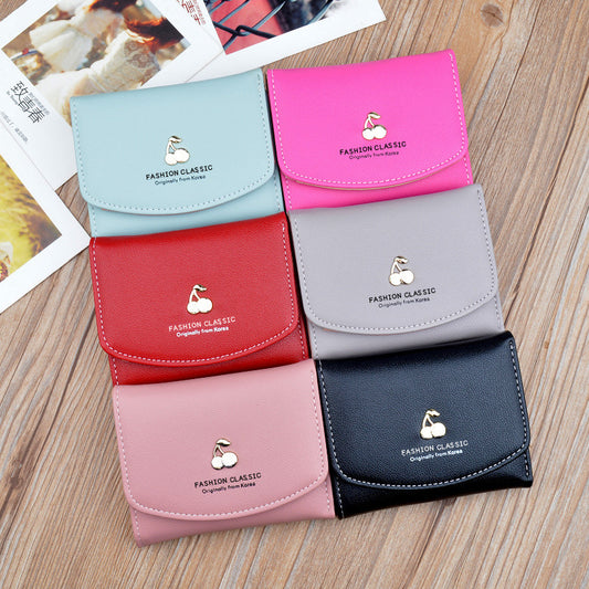 Women's Female Fashion Simple Large Capacity Folding Ladies Wallets