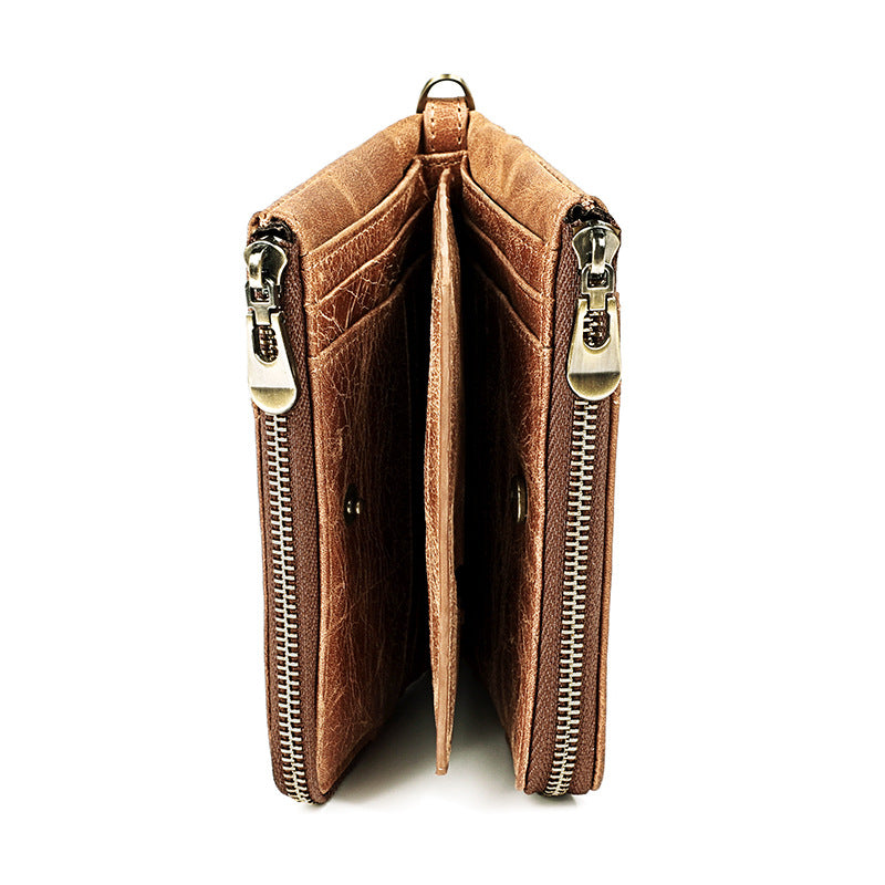 Men's Leather Swiping First Layer Cowhide Business Men's Wallet