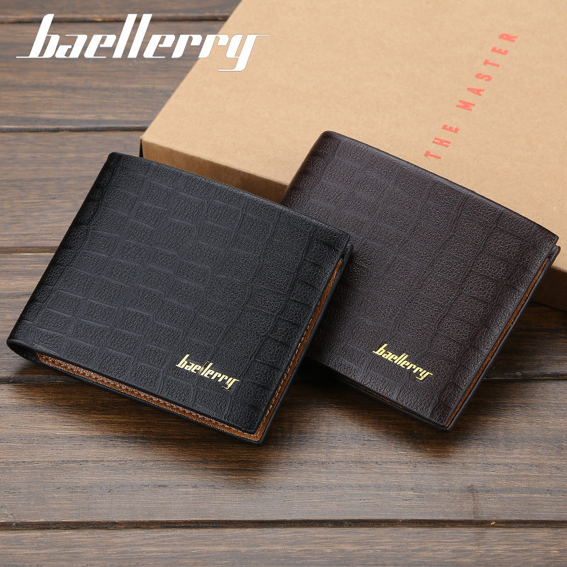 Men's Short Crocodile Vintage Fashion Horizontal Creative Card Holder