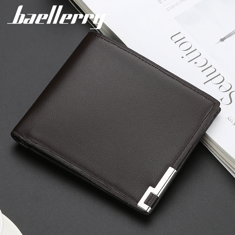 Men's Korean Thin Iron Edge Multi Slots Men's Wallets