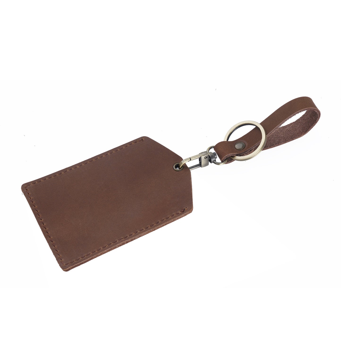 Handmade Cowhide Mini Bus Campus All-in-one Card Holder