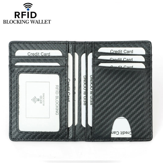 Men's Carbon Fiber Texture Lightweight Driving License Card Holder
