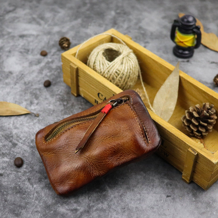 First Layer Hand-made Retro Style Minimalist Lightweight Coin Purses