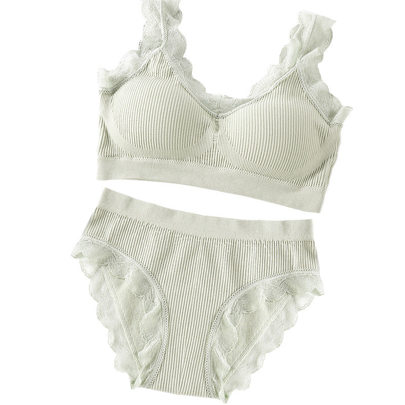 Style Bandeau Lace Tube Top Suit Lingerie Sets