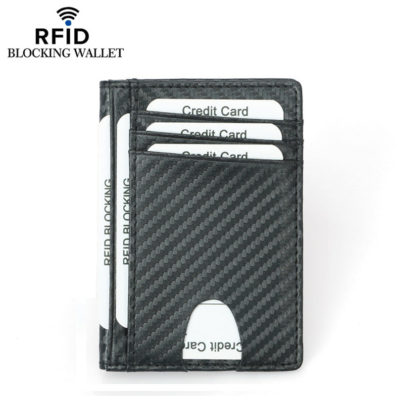 Men's Carbon Fiber Texture Lightweight Driving License Card Holder