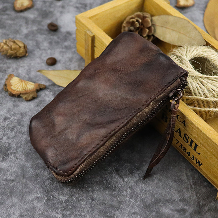 Genuine Leather Retro Style Long Light Purses
