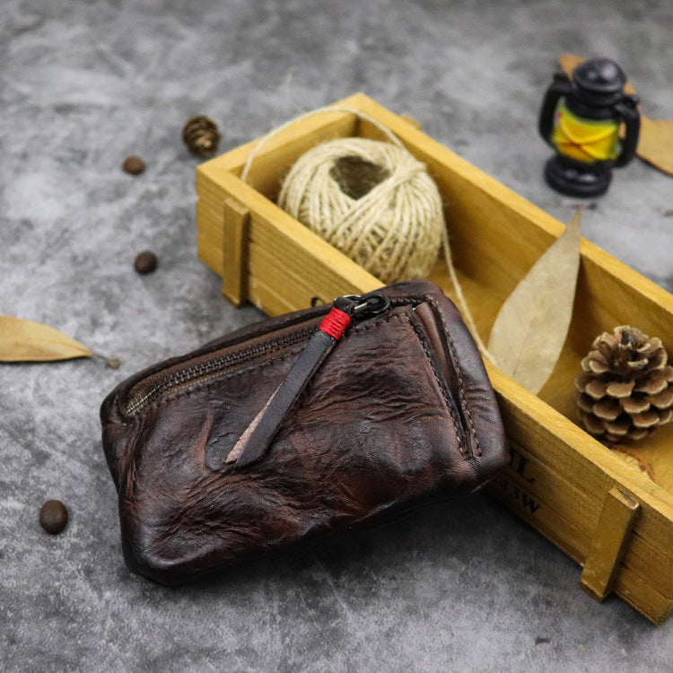 First Layer Hand-made Retro Style Minimalist Lightweight Coin Purses