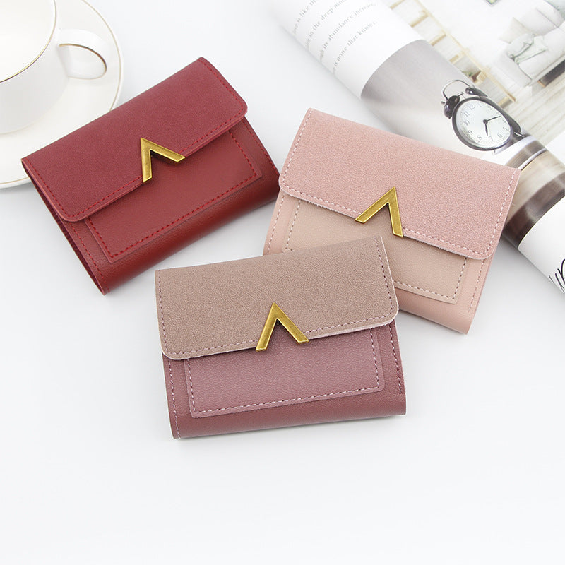 Women's Korean Style Short Three-fold Mini Ladies Wallets