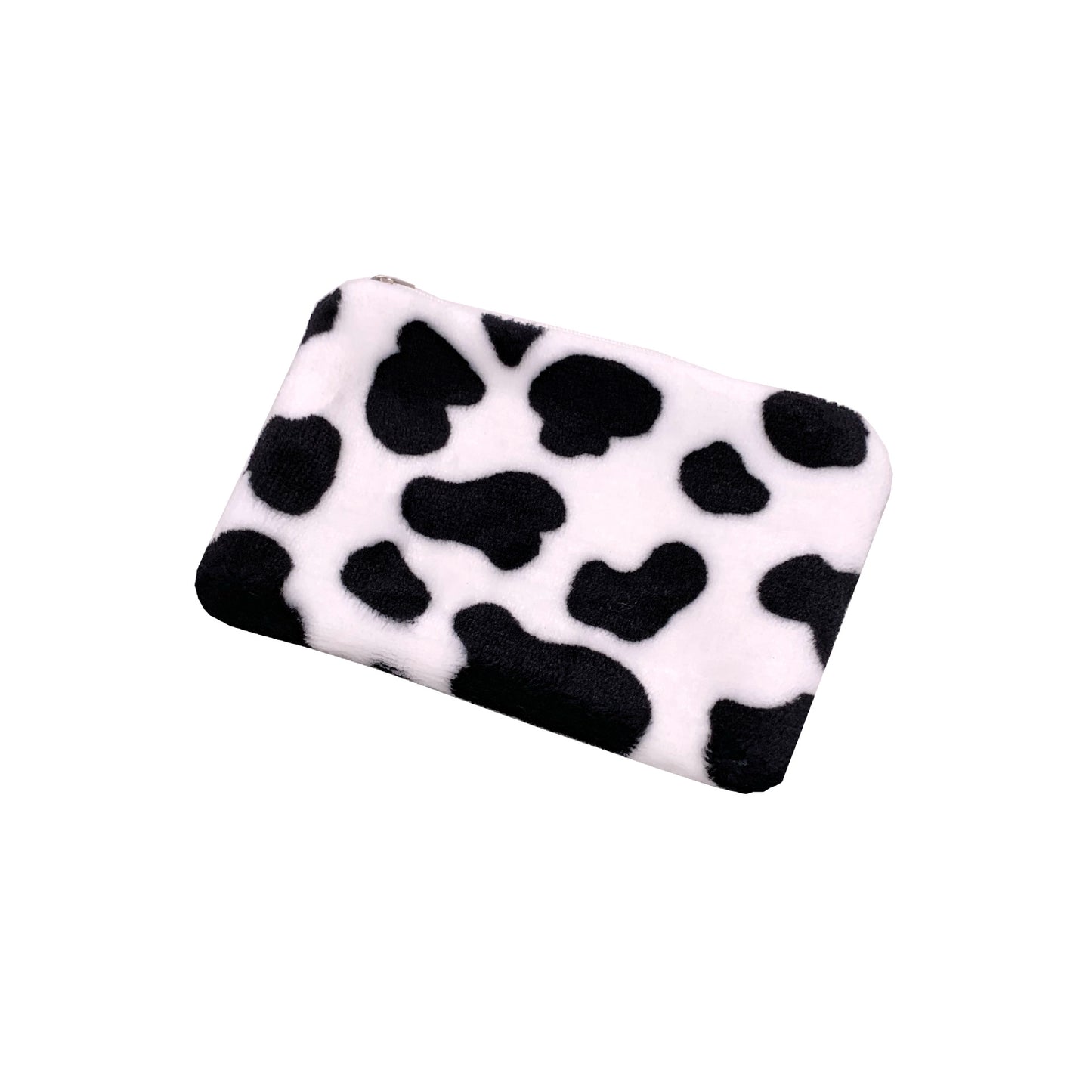 Cute Heart Plush Cow Mini Storage Purses